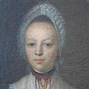 "Damenportrait", 18. Jahrhundert, unbekannter Künstler, Öl auf Leinwand.
